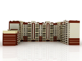 3d модель - Комплекс многоэтажных жилых домов