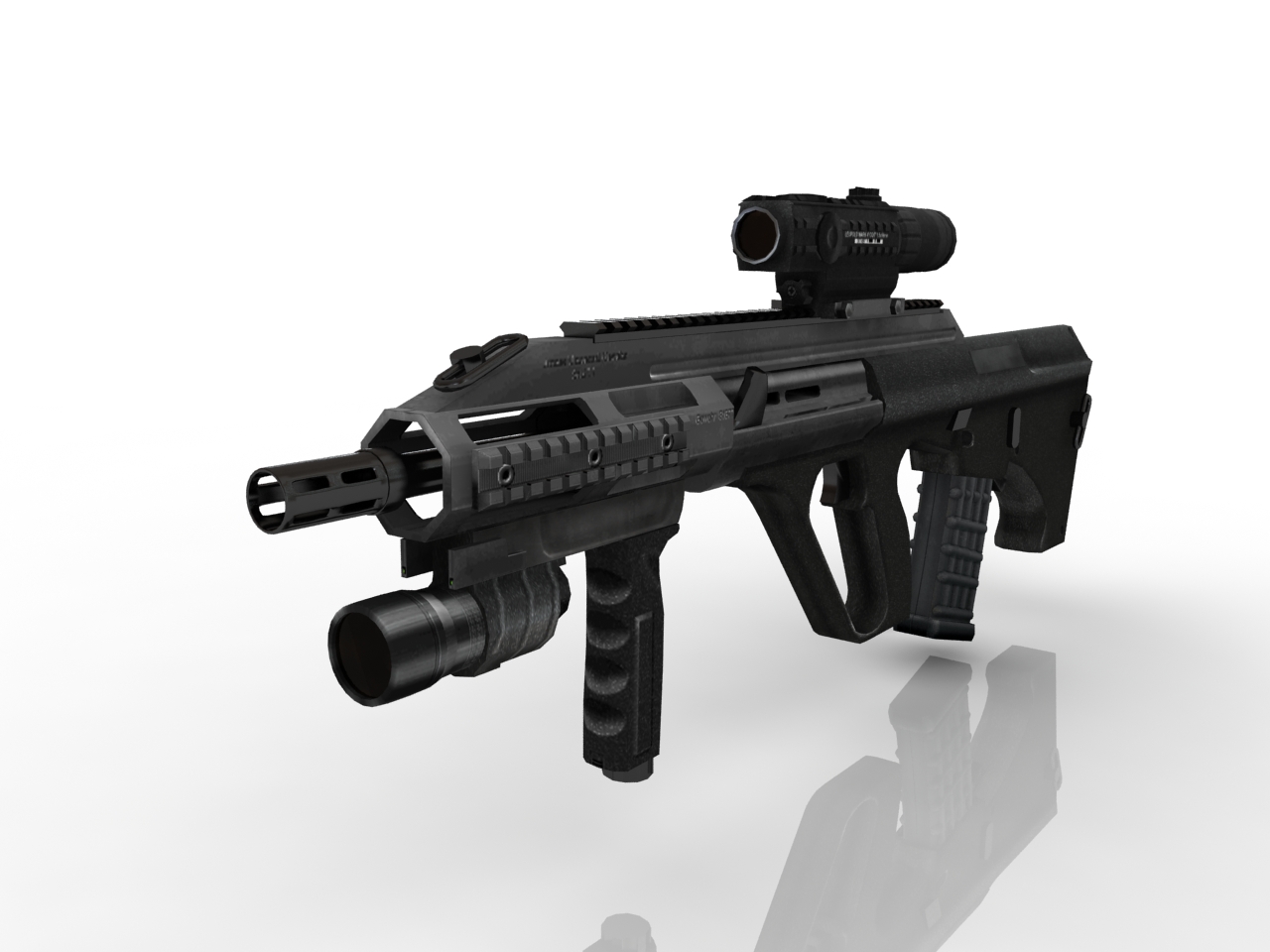 3D модели - Автоматическая винтовка
