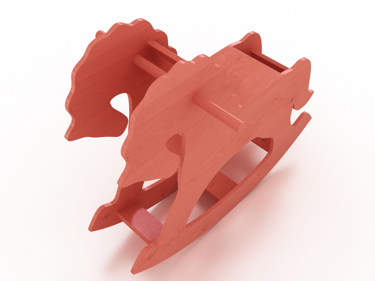3D модели - Лошадка деревянная