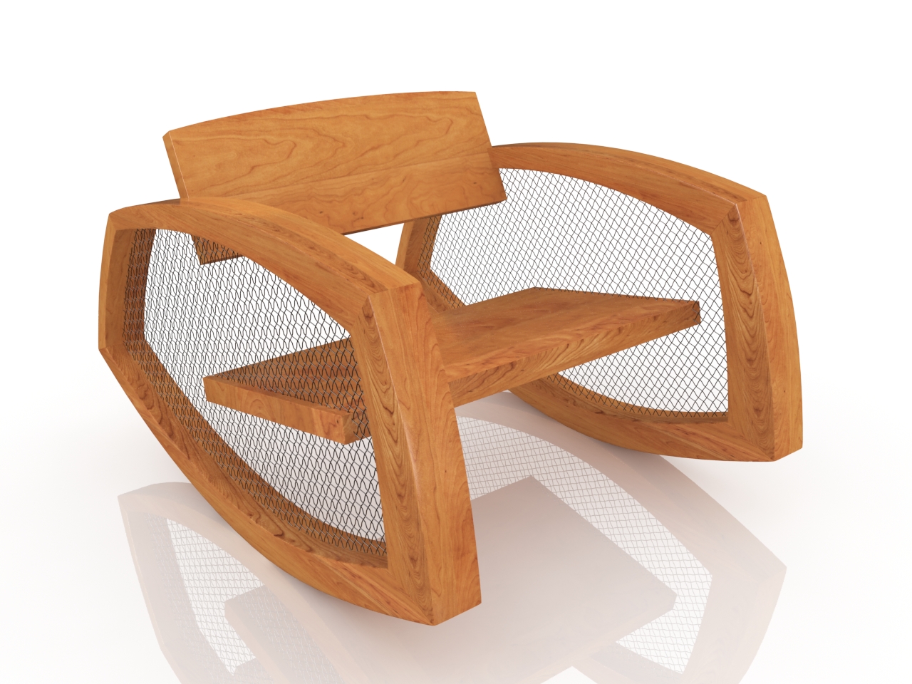 3D модели - Кресло деревянное