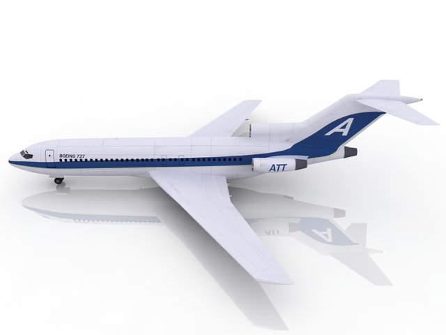 3d модель - Самолет Boeing727
