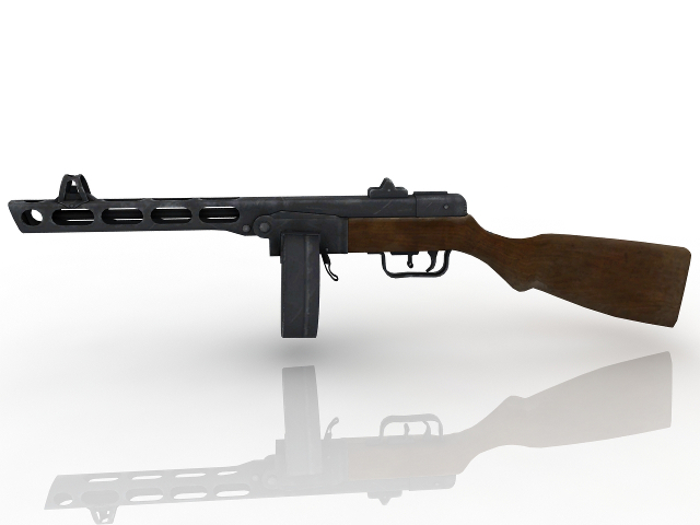 3d модель - Пистолет-пулемет Шпагина