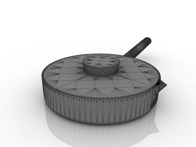 3d модель - Сковорода с крышкой