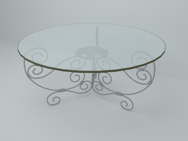 3D модель - Стеклянный стол 3D модель - Стеклянный стол