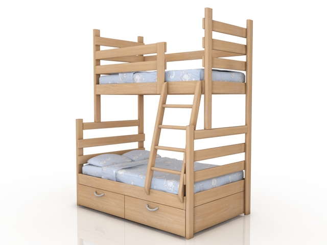 3D модель - Детская кровать для 3ds max 3D модель - Детская кровать для 3ds max